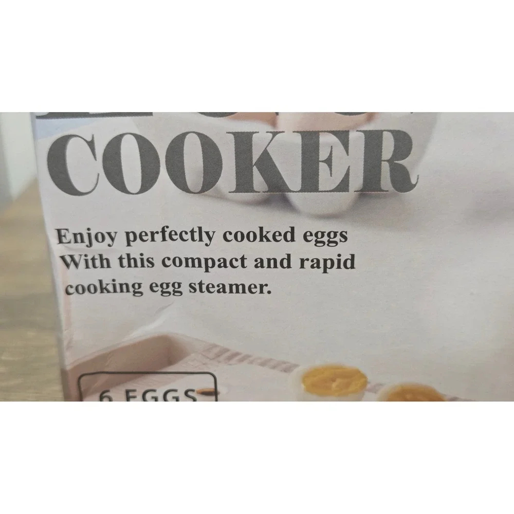 Electric Egg Cooker Rapid 6 Egg Capacity Steamer 200W 110V Stainless Steel Black